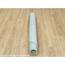 Load image into Gallery viewer, 5&#39;10&quot;x5&#39;10&quot; Green Broken Cypress Tree Design Wool And Silk Thick Hand Loomed Round Oriental Rug FWR348768