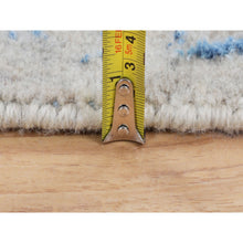 Load image into Gallery viewer, 5&#39;9&quot;x5&#39;9&quot; Blue Jacquard Hand Loomed Wool And Art Silk Pomegranate Design Round Oriental Rug FWR348774