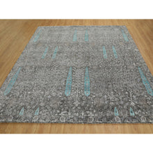 Load image into Gallery viewer, 10&#39;x10&#39; Square Cypress Tree Design Silk With Textured Wool Hand Knotted Oriental Rug FWR348960