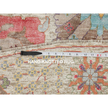 Load image into Gallery viewer, 10&#39;x10&#39; Round Colorful Silk With Textured Wool Tabriz Hand Knotted Oriental Rug FWR349044