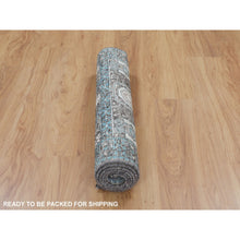 Load image into Gallery viewer, 2&#39;8&quot;x6&#39;1&quot; Silk With Textured Wool Hi-low Pile Mamluk Design Runner Hand Knotted Oriental Rug FWR349086