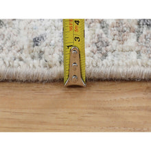 Load image into Gallery viewer, 2&#39;5&quot;x12&#39; Ivory Silk With Textured Wool Tabriz Design Runner Hand Knotted Oriental Rug FWR349182