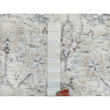 Load image into Gallery viewer, 2&#39;5&quot;x8&#39; Ivory Silk With Textured Wool Tabriz Design Runner Hand Knotted Oriental Rug FWR349200