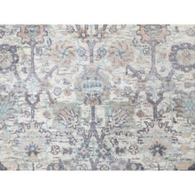 Load image into Gallery viewer, 2&#39;5&quot;x8&#39; Ivory Silk With Textured Wool Tabriz Design Runner Hand Knotted Oriental Rug FWR349200