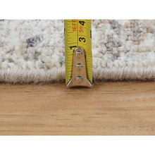 Load image into Gallery viewer, 2&#39;5&quot;x8&#39; Ivory Silk With Textured Wool Tabriz Design Runner Hand Knotted Oriental Rug FWR349200