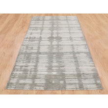 Load image into Gallery viewer, 2&#39;6&quot;x8&#39; Hand Spun Undyed Natural Wool Modern Runner Hand Knotted Oriental Rug FWR349380