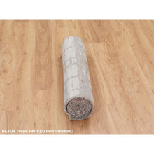 Load image into Gallery viewer, 2&#39;6&quot;x8&#39; Hand Spun Undyed Natural Wool Modern Runner Hand Knotted Oriental Rug FWR349380