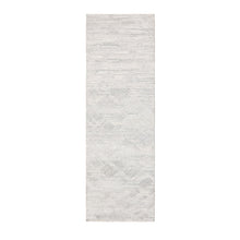 Load image into Gallery viewer, 2&#39;6&quot;x8&#39; Modern Ivory Hand Spun Runner Undyed Natural Wool Hand Knotted Oriental Rug FWR349398