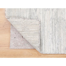 Load image into Gallery viewer, 2&#39;6&quot;x8&#39; Modern Ivory Hand Spun Runner Undyed Natural Wool Hand Knotted Oriental Rug FWR349398