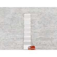 Load image into Gallery viewer, 2&#39;6&quot;x8&#39; Modern Ivory Hand Spun Runner Undyed Natural Wool Hand Knotted Oriental Rug FWR349398