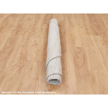 Load image into Gallery viewer, 6&#39;x6&#39; Ivory Hand Spun Undyed Natural Wool Modern Round Hand Knotted Oriental Rug FWR349428