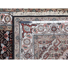 Load image into Gallery viewer, 2&#39;8&quot;x10&#39;1&quot; Black Tabriz Mahi Fish Design Wool Runner Hand Knotted Oriental Rug FWR349788