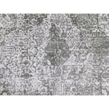 Load image into Gallery viewer, 6&#39;x9&#39; Grey Broken Persian Design Wool And Pure Silk Hand Knotted Oriental Rug FWR350034