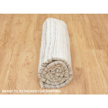 Load image into Gallery viewer, 8&#39;x8&#39; Beige Hand Loomed Organic Wool Modern Round Oriental Rug FWR350094