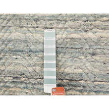 Load image into Gallery viewer, 6&#39;x9&#39; Seafoam Green Variegated Textured Design Hand Loomed Pure Wool Modern Oriental Rug FWR350346
