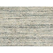 Load image into Gallery viewer, 6&#39;x9&#39; Seafoam Green Variegated Textured Design Hand Loomed Pure Wool Modern Oriental Rug FWR350346