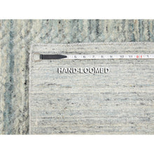 Load image into Gallery viewer, 6&#39;x9&#39; Seafoam Green Variegated Textured Design Hand Loomed Pure Wool Modern Oriental Rug FWR350346