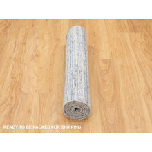 Load image into Gallery viewer, 3&#39;x5&#39; Blue Variegated Textured Design Hand Loomed Pure Wool Modern Oriental Rug FWR350370