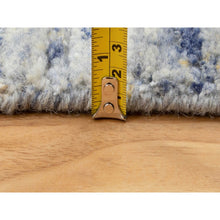 Load image into Gallery viewer, 3&#39;x5&#39; Blue Variegated Textured Design Hand Loomed Pure Wool Modern Oriental Rug FWR350370