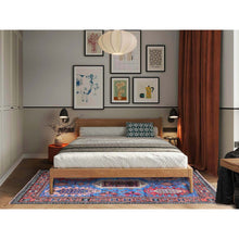 Load image into Gallery viewer, 6&#39;x7&#39;8&quot; Bayern Blue, Afghan Ersari With Turkish Knot, Caucasian Design Revival, Vegetable Dyes, Densely Woven, Hand Knotted, Soft Wool, Oriental Rug FWR3498