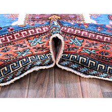 Load image into Gallery viewer, 6&#39;x7&#39;8&quot; Bayern Blue, Afghan Ersari With Turkish Knot, Caucasian Design Revival, Vegetable Dyes, Densely Woven, Hand Knotted, Soft Wool, Oriental Rug FWR3498