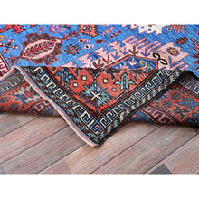 Load image into Gallery viewer, 6&#39;x7&#39;8&quot; Bayern Blue, Afghan Ersari With Turkish Knot, Caucasian Design Revival, Vegetable Dyes, Densely Woven, Hand Knotted, Soft Wool, Oriental Rug FWR3498