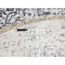 Load image into Gallery viewer, 7&#39;x7&#39; Round Broken Persian Design Wool And Pure Silk Hand Knotted Oriental Rug FWR350448