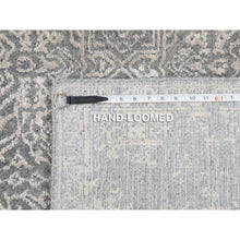 Load image into Gallery viewer, 5&#39;10&quot;x9&#39;1&quot; Gray Fine jacquard Hand Loomed Modern Wool And Art Silk Oriental Rug FWR350454