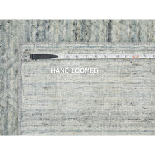 Load image into Gallery viewer, 2&#39;6&quot;x7&#39;10&quot; Seafoam Green Variegated Textured Design Hand Loomed Pure Wool Modern Runner Oriental Rug FWR350532