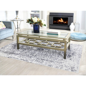 6'x9'2" Wool And Silk Hand Knotted Broken Persian Design Hand Knotted Oriental Rug FWR350538