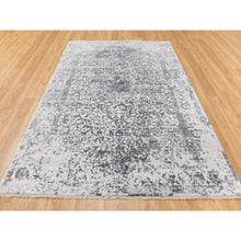Load image into Gallery viewer, 6&#39;x9&#39;2&quot; Wool And Silk Hand Knotted Broken Persian Design Hand Knotted Oriental Rug FWR350538