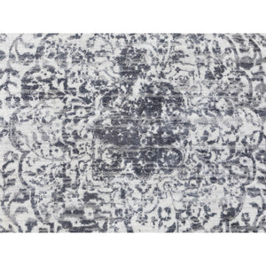 6'x9'2" Wool And Silk Hand Knotted Broken Persian Design Hand Knotted Oriental Rug FWR350538