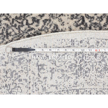 Load image into Gallery viewer, 5&#39;10&quot;x5&#39;10&quot; Round Taupe Wool and Silk Abstract with Mosaic Design Hand Knotted Oriental Rug FWR376092