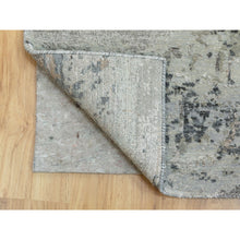 Load image into Gallery viewer, 2&#39;8&quot;x9&#39;10&quot; Natural Colors Abstract Design Wool And Silk Runner Hand Knotted Oriental Rug FWR350712