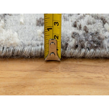 Load image into Gallery viewer, 2&#39;9&quot;x9&#39;8&quot; Gray Abstract Design Wool And Silk Runner Hand Knotted Oriental Rug FWR350730