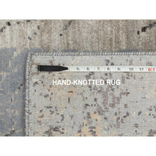 Load image into Gallery viewer, 2&#39;9&quot;x9&#39;8&quot; Gray Abstract Design Wool And Silk Runner Hand Knotted Oriental Rug FWR350730
