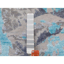 Load image into Gallery viewer, 3&#39;x5&#39; Aquamarine Modern Design Wool And Silk Hand Knotted Oriental Rug FWR350784