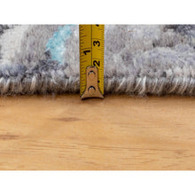 Load image into Gallery viewer, 3&#39;x5&#39; Aquamarine Modern Design Wool And Silk Hand Knotted Oriental Rug FWR350784