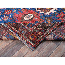 Load image into Gallery viewer, 6&#39;x7&#39;10&quot; Imperial Blue, Afghan Ersari With Turkish Knot, Caucasian Design Revival, Vegetable Dyes, Densely Woven, Hand Knotted, Soft And Velvety Wool, Oriental Rug FWR3504