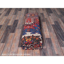 Load image into Gallery viewer, 6&#39;x7&#39;10&quot; Imperial Blue, Afghan Ersari With Turkish Knot, Caucasian Design Revival, Vegetable Dyes, Densely Woven, Hand Knotted, Soft And Velvety Wool, Oriental Rug FWR3504