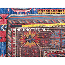 Load image into Gallery viewer, 6&#39;x7&#39;10&quot; Imperial Blue, Afghan Ersari With Turkish Knot, Caucasian Design Revival, Vegetable Dyes, Densely Woven, Hand Knotted, Soft And Velvety Wool, Oriental Rug FWR3504