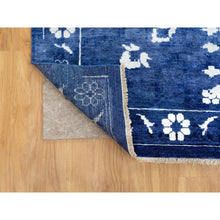 Load image into Gallery viewer, 12&#39;2&quot;x12&#39;2&quot; Blue Tone On Tone Tabriz Wool And Silk Square Hand Knotted Oriental Rug FWR351276