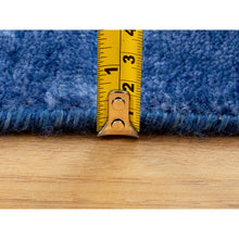 Load image into Gallery viewer, 12&#39;2&quot;x12&#39;2&quot; Blue Tone On Tone Tabriz Wool And Silk Square Hand Knotted Oriental Rug FWR351276