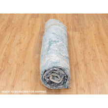 Load image into Gallery viewer, 8&#39;8&quot;x8&#39;8&quot; Wool And Silk Broken Persian Tabriz Erased Design Hand Knotted Round Oriental Rug FWR351294