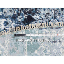 Load image into Gallery viewer, 8&#39;8&quot;x8&#39;8&quot; Wool And Silk Broken Persian Tabriz Erased Design Hand Knotted Round Oriental Rug FWR351294