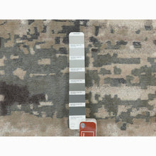 Load image into Gallery viewer, 2&#39;8&quot;x10&#39;3&quot; Taupe Abstract Design Wool and Silk Runner Hi-Low Pile Hand Knotted Oriental Rug FWR351396