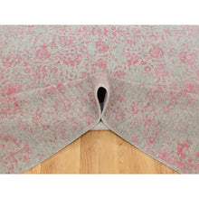 Load image into Gallery viewer, 10&#39;x14&#39;1&quot; Pink Wool And Art Silk Transitional Design Hand Loomed Jacquard Oriental Rug FWR351486