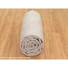 Load image into Gallery viewer, 10&#39;x14&#39;1&quot; Pink Wool And Art Silk Transitional Design Hand Loomed Jacquard Oriental Rug FWR351486