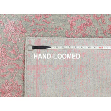 Load image into Gallery viewer, 10&#39;x14&#39;1&quot; Pink Wool And Art Silk Transitional Design Hand Loomed Jacquard Oriental Rug FWR351486