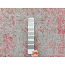 Load image into Gallery viewer, 6&#39;x9&#39; Pink Hand Loomed Jacquard Wool And Art Silk All Over Design Oriental Rug FWR351594